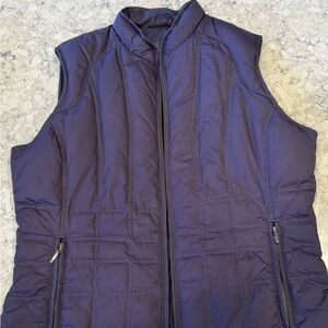 Eddie Bauer Purple Quilted Down Jacket- size medium- fits more like a small